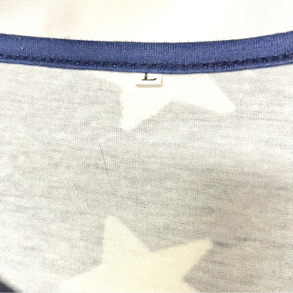 Stars and Stripes Cold Shoulder Short Sleeve T-Shirt - Picture 5 of 6